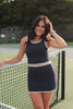 Navy Cropped Athletic Tank
