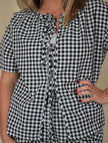 Gingham Tie Top