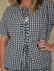 Gingham Tie Top