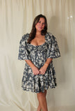 Cara Gray Floral Mini Dress