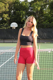 Black & White Polka Dot Athletic Top