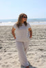 Tan/White Striped Pants