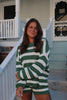 Chunky Green Striped Sweater