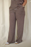 Chocolate Brown Striped Pants