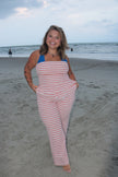 Terry Cloth Striped Tube Top